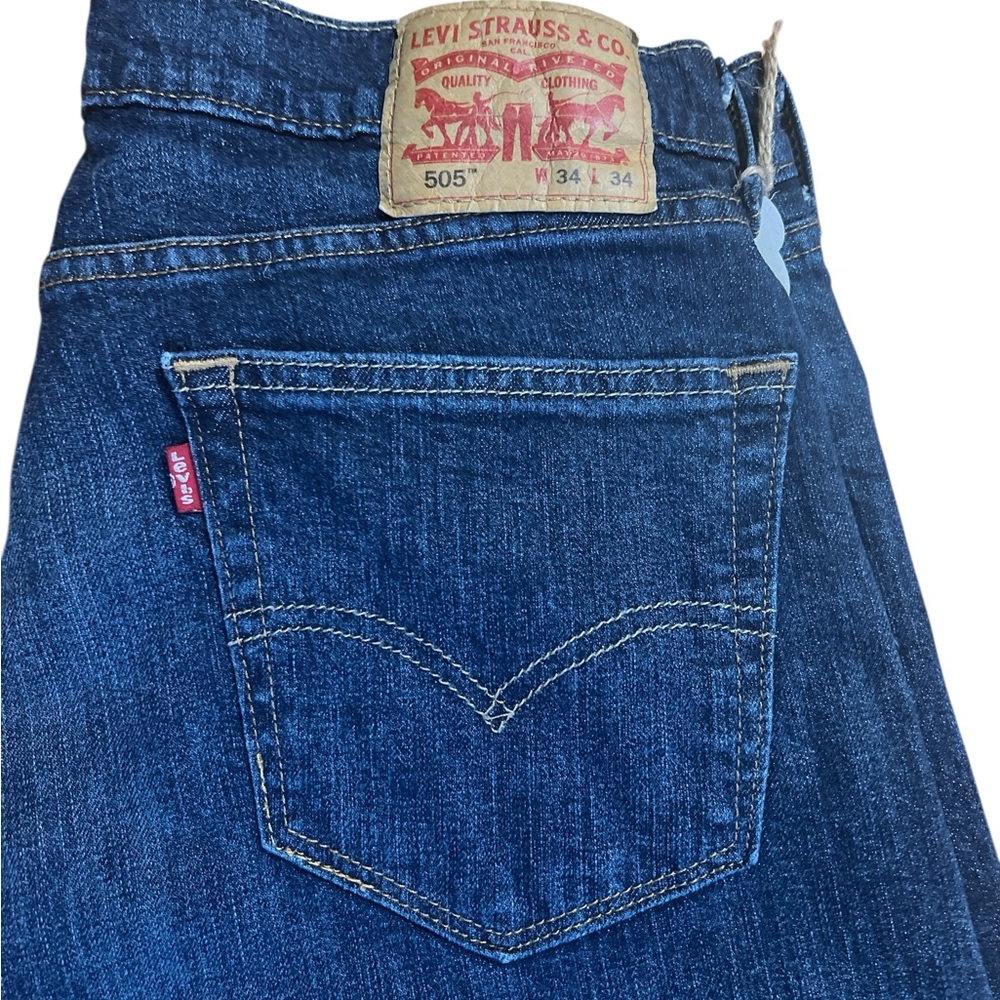 Levi's Men's Dark Indigo Straight Jeans 34 x 34